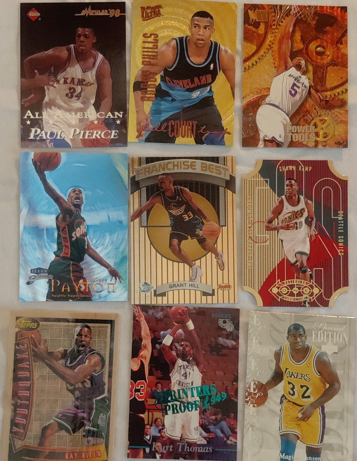 Topps Fleer SkyBox Lot of  9 Inserts Earthquake Printers Proof Special Edition