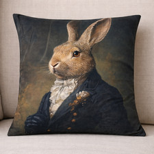 Ostern Kissen 45cm Hase wie Loberon Deko Geschenk Luxus Langohr Jugendstil