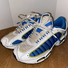 Nike Air Max Tailwind Retro-Azul, Blanco, Amarillo con Swoosh Amarillo/Negro-Talla 9M