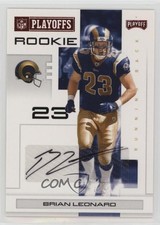 2007 Playoff NFL Playoffs Rookie Red Signatures 31/100 Brian Leonard Auto 1m1f