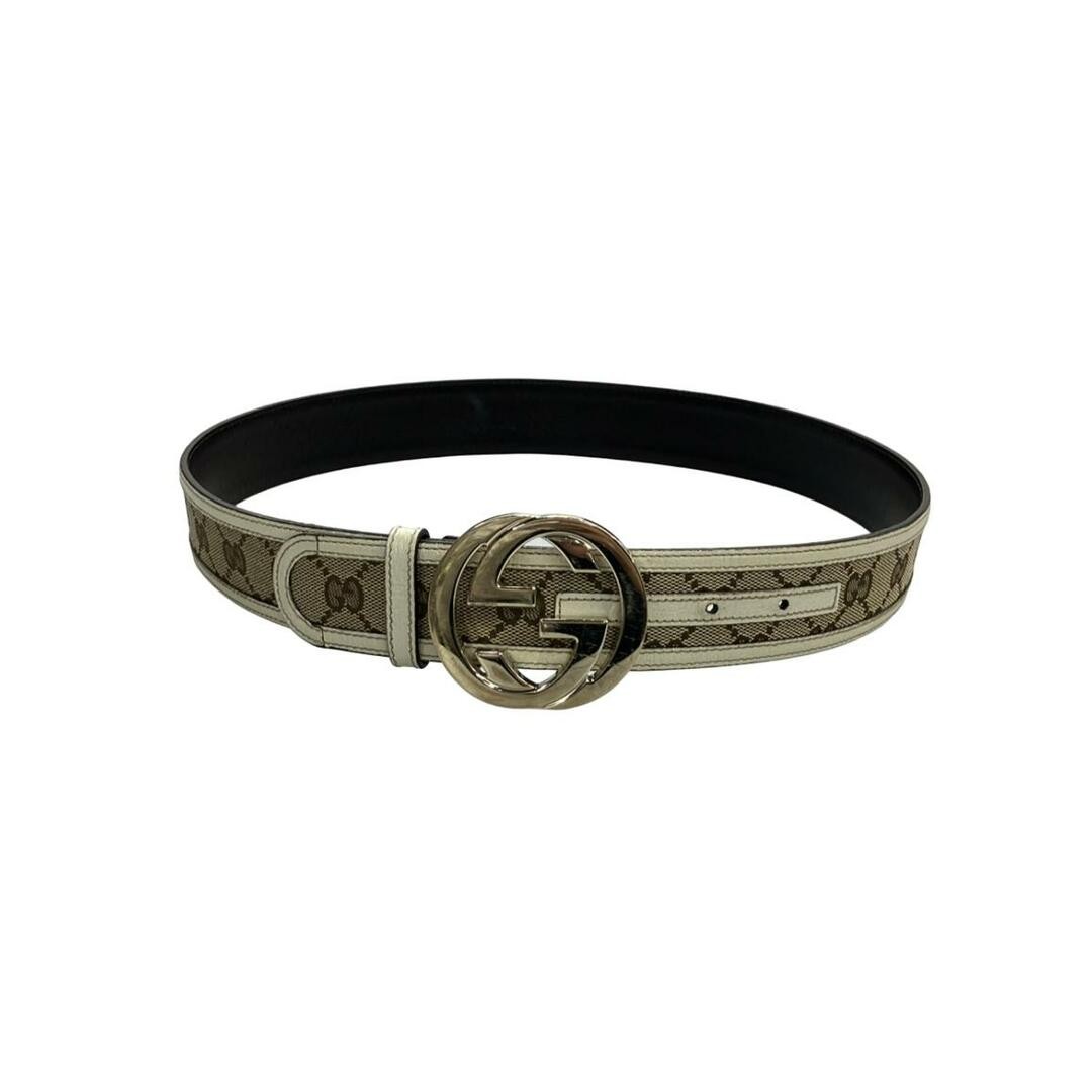 Gucci GG Canvas Belt for Men with Scratches Damage 34 85 Ref 114876