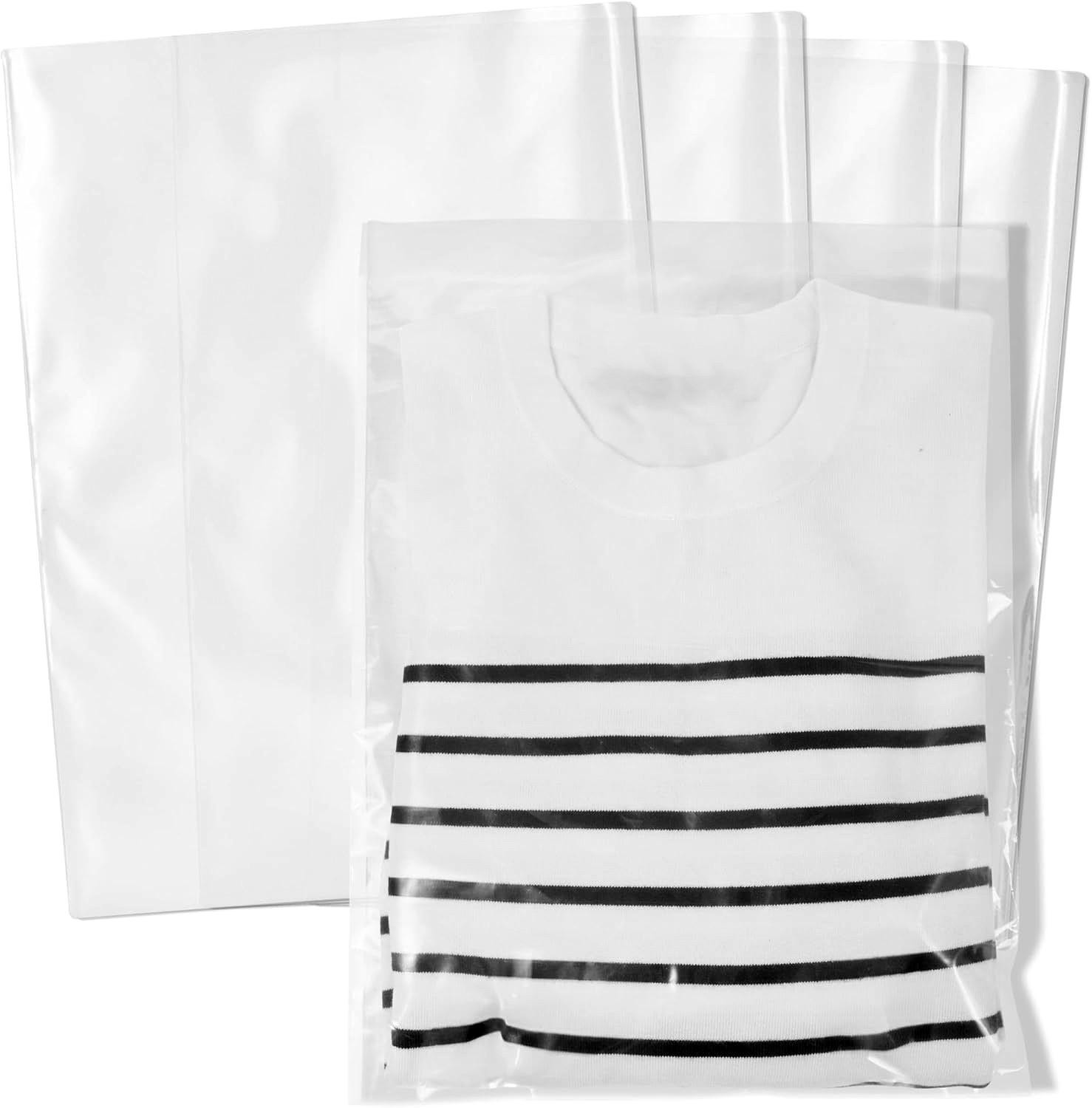6" x 9" Poly Bags Flat Clear 1 Mil Open Top Plastic Transparent Bag Layflat 1000