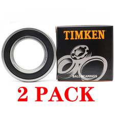 NEW 2PACK TIMKEN 6006-2RS 30X55X13MM Double Rubber Seal Ball Bearings