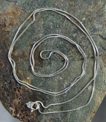 Vintage AGI Box Chain Long Opera Necklace 30 in. 925 Sterling Silver Italy