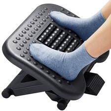 Foot Rest for Under Desk at Work, Adjustable Footrest with Massage Texture an...