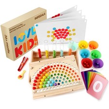 Montessori Wooden Educational Toys for 3-6 Year Olds,Counting Color Sorting...