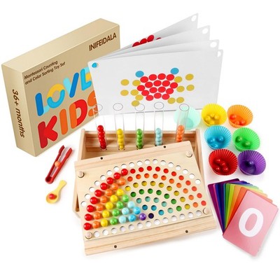 Montessori Wooden Educational Toys for 3-6 Year Olds,Counting & Color Sorting...