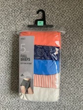 BRAND NEW M&S Ladies Bright Orange Full Briefs 5 Pack Size 26