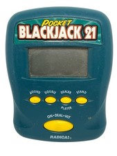 Vintage Radica 1997 Pocket Blackjack 21 Electronic Handheld Game