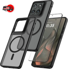 Magnetic for Motorola Edge 5G 2025 Case with Tempered Glass Screen Protector New
