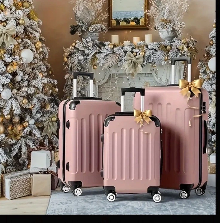 Nuevo 3 PIEZAS 20/24/28" Equipaje Bolsa de Viaje ABS Trolley Maleta Rígida con Bloqueo TSA Foto 3 de 4