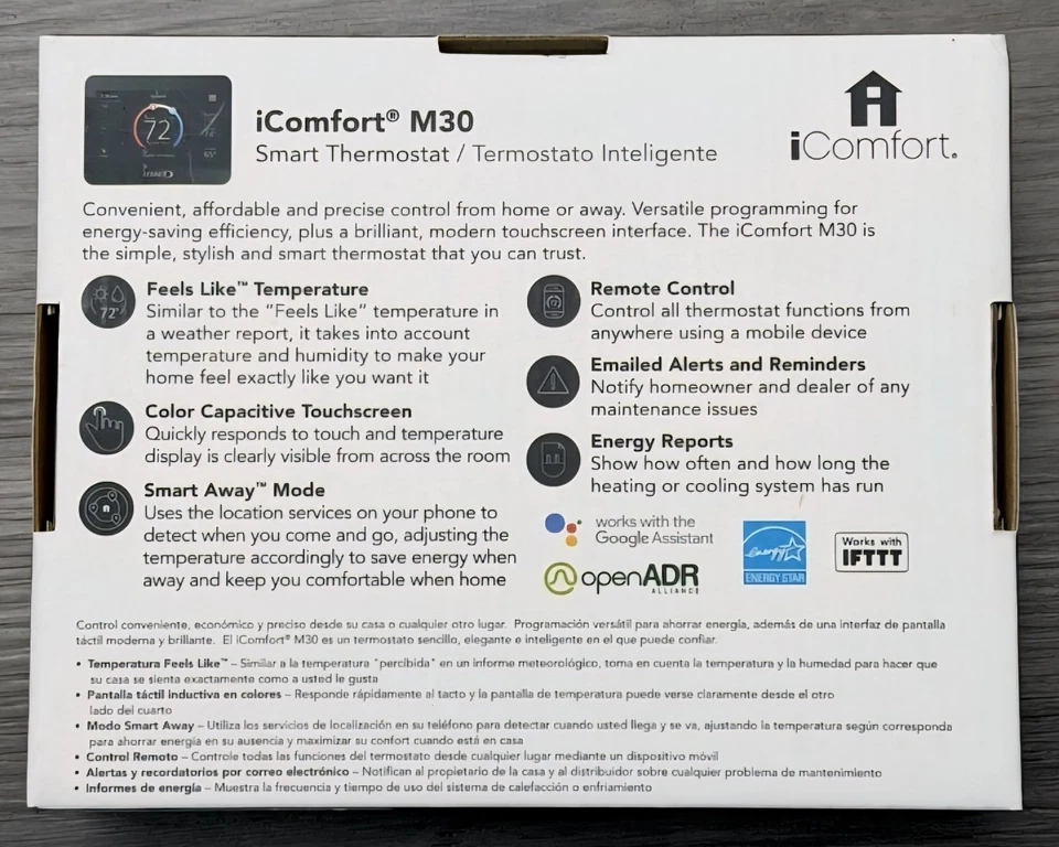 Lennox iComfort M30 Universal Smart 4.3" LCD Color Display Programmable WiFi - Image 2 of 2