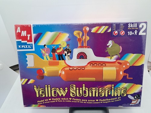 1999 AMT ERTL BEATLES YELLOW U-BOOT PLASTIK MODELLBAUSATZ KOMPLETT Open Box