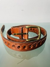 Dockers Light Brown Genuine Leather Belt Braided Design Men Sz One Size 36/90