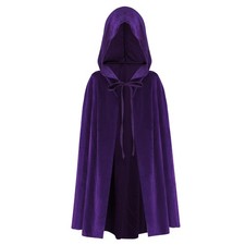 Hooded Cloak Vampire Costume Witch Costume for Man and Women Witch Cloak for ...