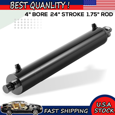 #ad #ad Log Splitter Hydraulic Cylinder 4.0quot; Bore x 24quot; Strokex 1.75quot; 3500PSI 22 25 Tons $338.99