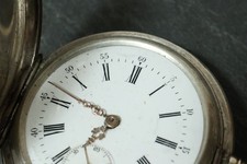 Alte silberne Taschenuhr Sprungdeckeltaschenuhr Uhr Uhren Silber 800 Herrenuhr