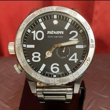 Nixon 51-30 Tide Quartz Luminous Black Dial 51mm Men's Wristwatch Boxed 300m