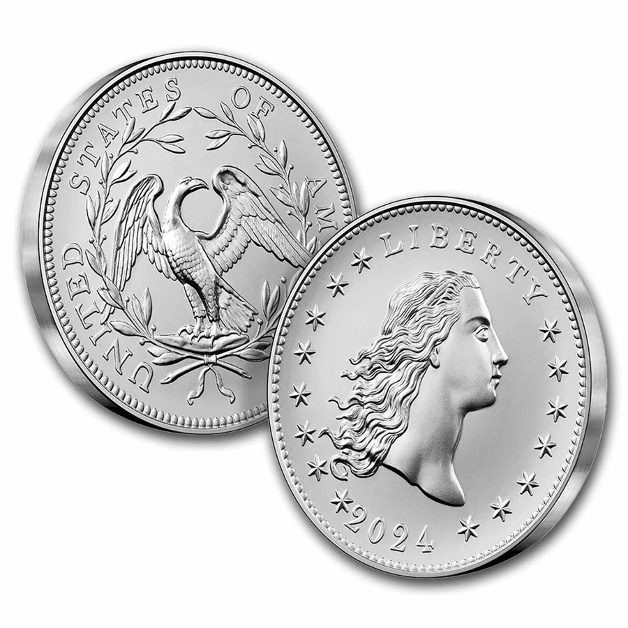 2024 Flowing Hair 230th Anniversary Silver Medal (Box & COA) - Image 4 of 4