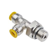 Parker 171Plp-10M-6G Metric Metal Push-To-Connect Fitting, Brass, Silver