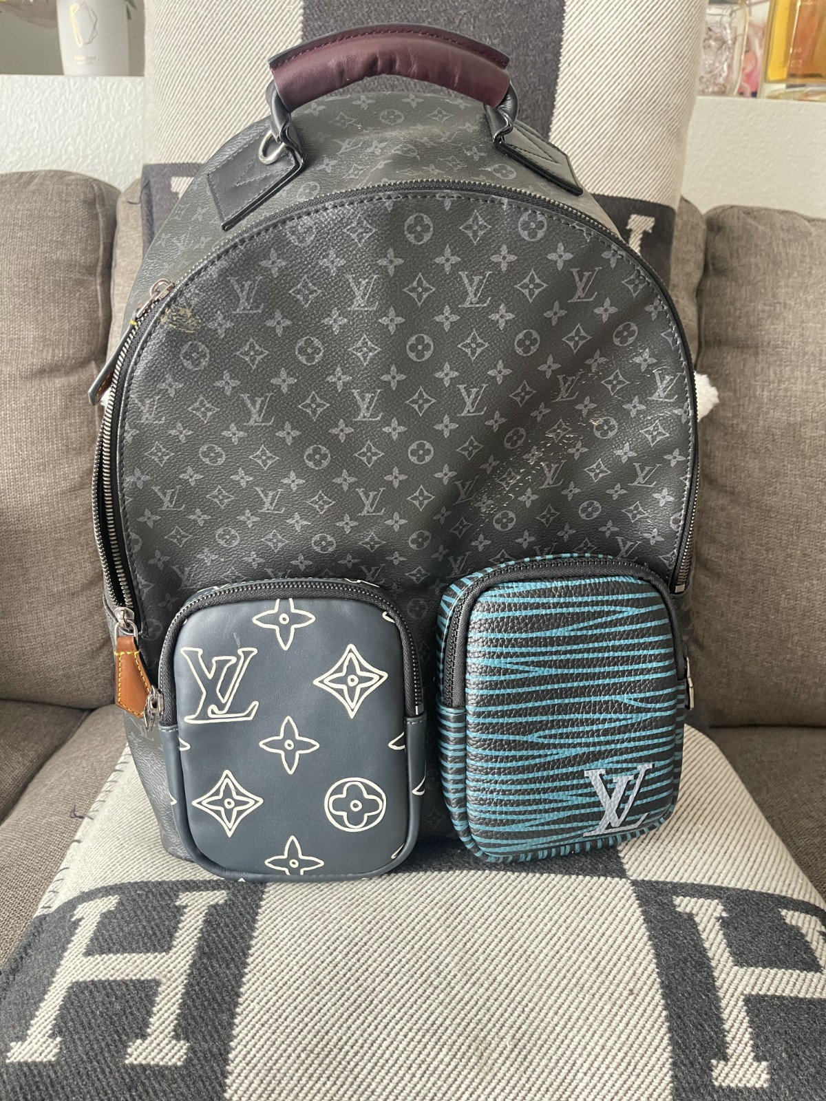 Louis Vuitton Multipocket Backpack Patchwork Mono… - image 2