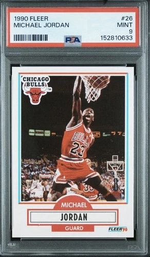 Michael Jordan 1990 Fleer Chicago Bulls #26 PSA 9 MINT Nice Card