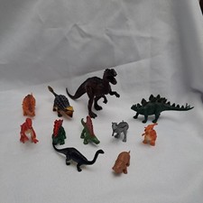 Loose Lot Of 11 Toy Dinosaurs SPINOSAURUS 1992 Ankylosaurus 2009 Dimetrodon 1987