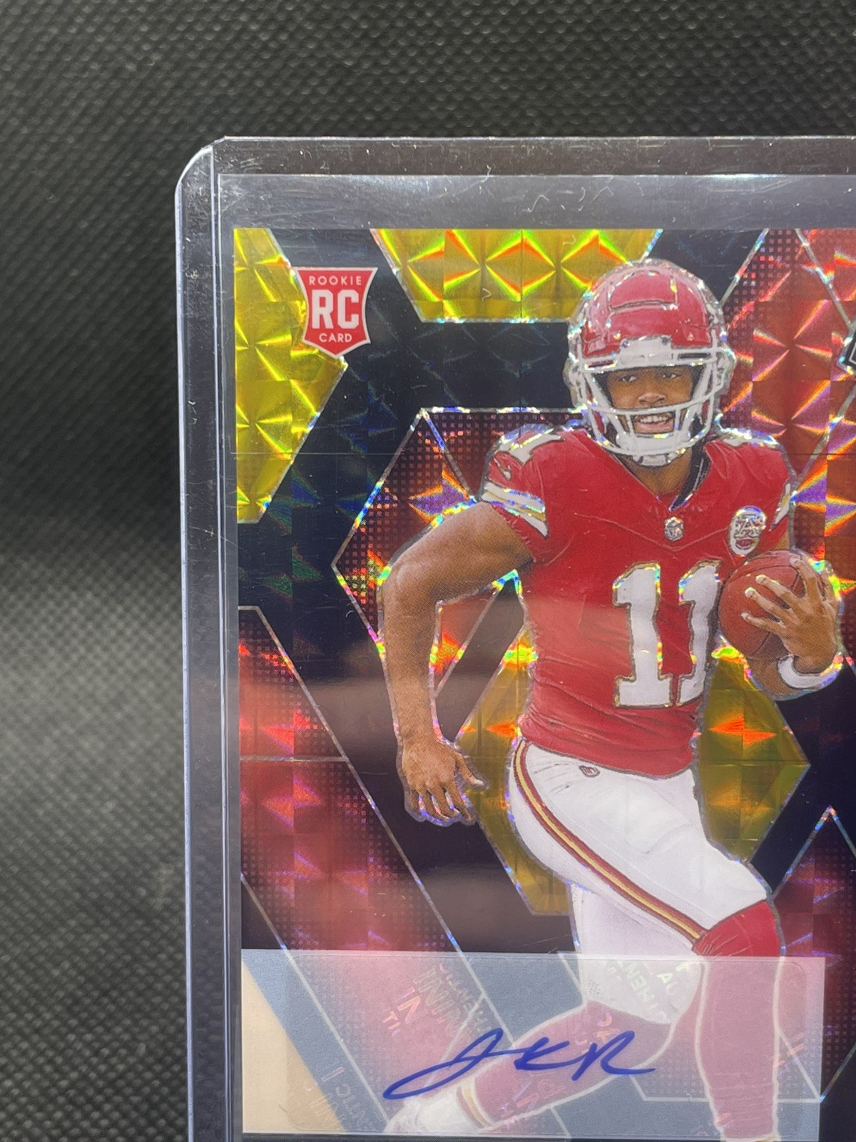 2025 Panini Mosaic Jalen Royals Choice Black & Gold Prizm Auto #’d /8 - Chiefs view 6
