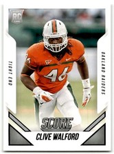 2015 Score #439 Clive Walford Oakland Raiders Rookie
