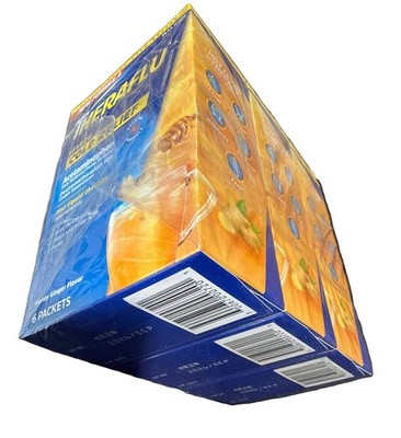 3x 9/26 Theraflu Daytime Cold Relief Powder Honey Ginger Flavor, 18 packets