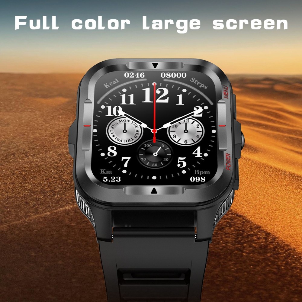 Smartwatch militare robusto per uomo con torcia foto 6
