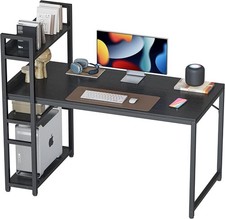 Computer Desk with 4 Tier Storage Shelves on Left or Right 140x60x120 Study Game