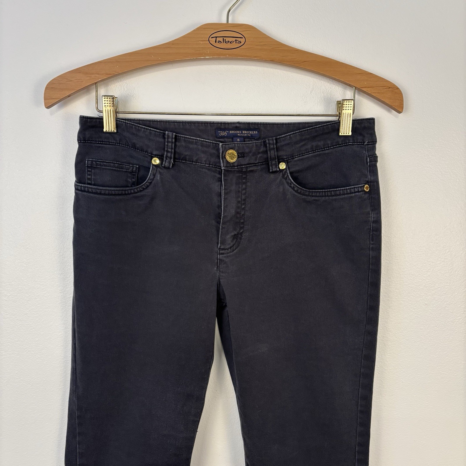 Brooks Brothers Womens Size 6 Natalie Fit Faded Black Denim Jeans thumbnail 2