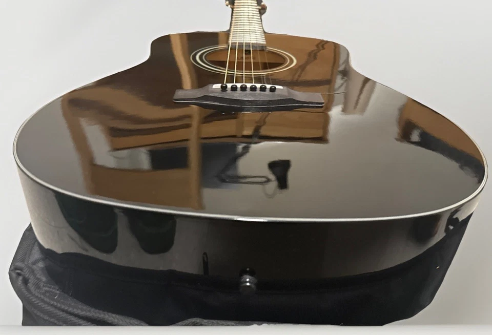 Yamaha F335 Acoustic Guitar Black Great Condition Free Shipping Dreadnought - Image 3 of 4