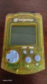 Sega Dreamcast Official VMU Visual Memory Unit Clear Extreme Yellow, Tested