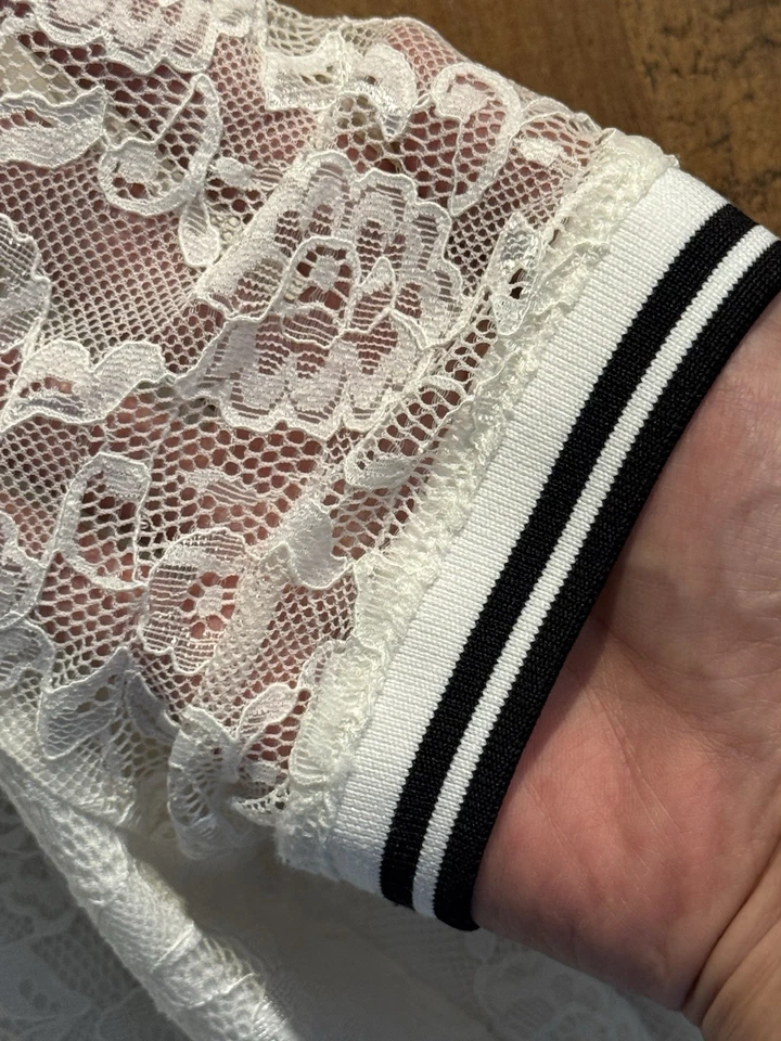 GUESS Kids Girls White Lace Top Size XL(16) - Image 4 of 4