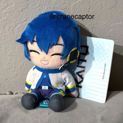 NEW KAITO Hatsune Miku x Round 1 Exclusive Vocaloid Collab Mini Plush 3.9'' SEGA