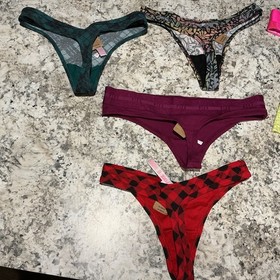 Victorias Secret Pink Panties Lot Size Small Thong  7 Piece