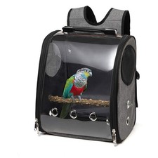 Bird Parrot Backpack Carrier Travel Bag with Perch Stand for Parakeets Cockat...