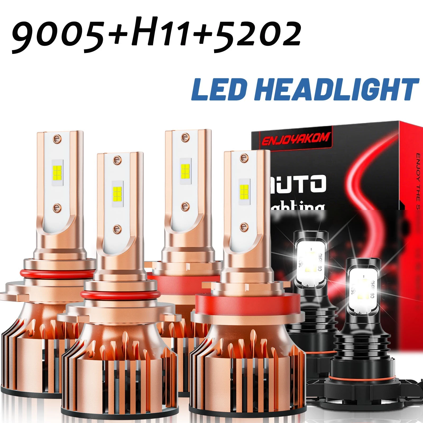 White LED Headlight Bulbs High Low Beam Fog Light For Chevrolet Tahoe 2007-2015