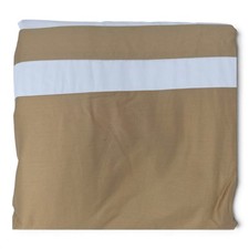Restoration Hardware Twin Double Banded Duvet Cover Taupe