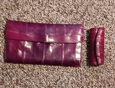 Genuine EEL Skin Womens Wallet And Lip Stick Case Made In Korea