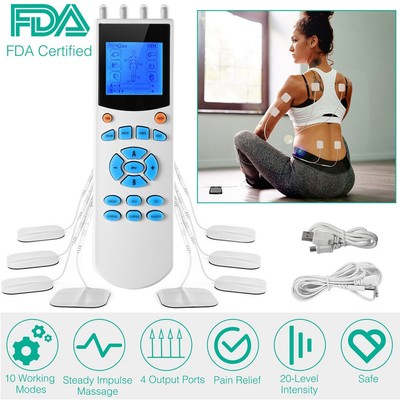 Tens Unit Muscle Stimulator Machine Impulse Massager 10 Modes for Pain Relief