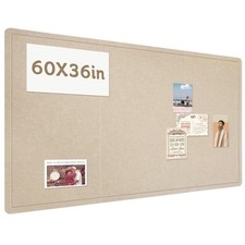 Foldable Large Felt Bulletin Board,Decorative Picture Framed Display Board fo...