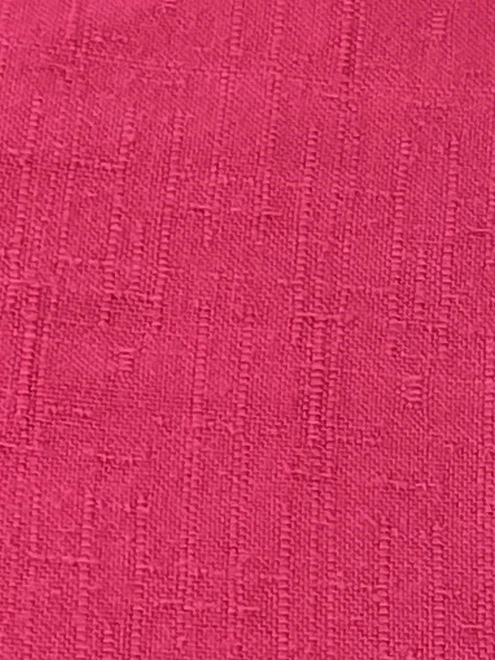 Tela de mezcla de algodón rosa intenso sin marca 6,5 yardas 58" de ancho aspecto de lino Foto 3 de 4