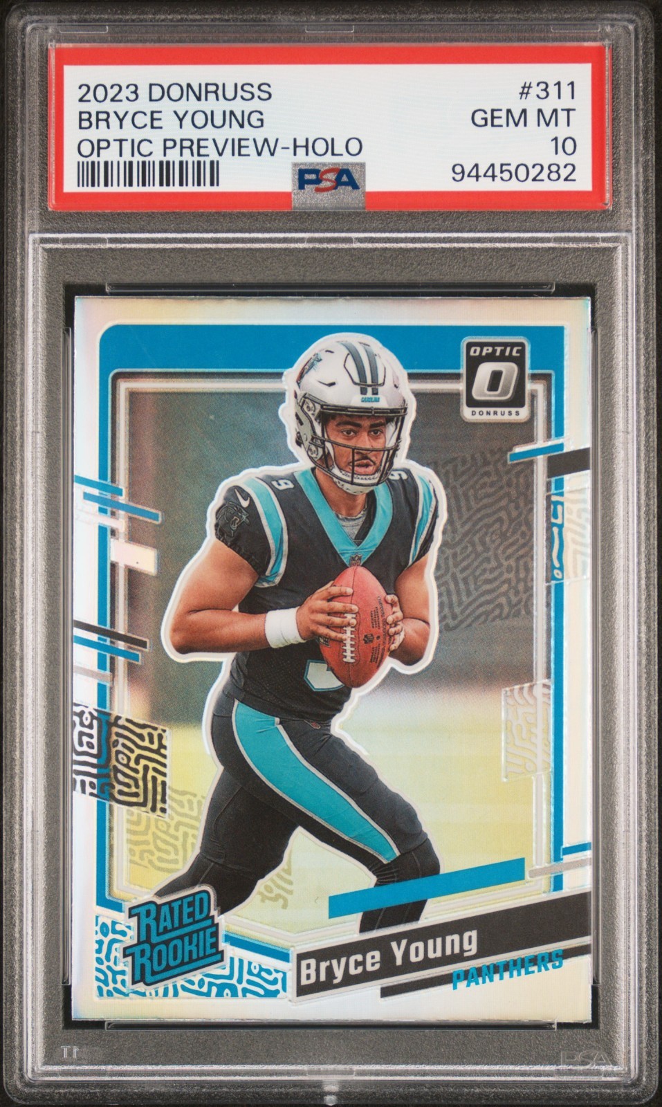 Bryce Young Panini Donruss #311 Optic Preview-Holo