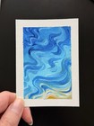 ACEO Original Acrylic Art Card - Sea Ocean Beach Waves Abstract  - wonky.kt — photo 1