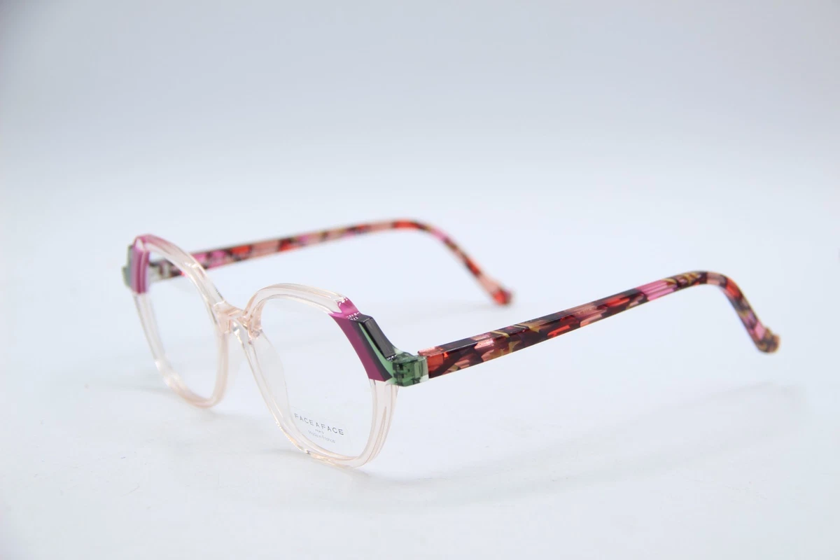 Face à Face Paris HOLLOW 1 Round Eyeglasses – Crystal Green & Blush Pink FACE A FACE Round Eyeglass Frames for sale | eBay main image 4