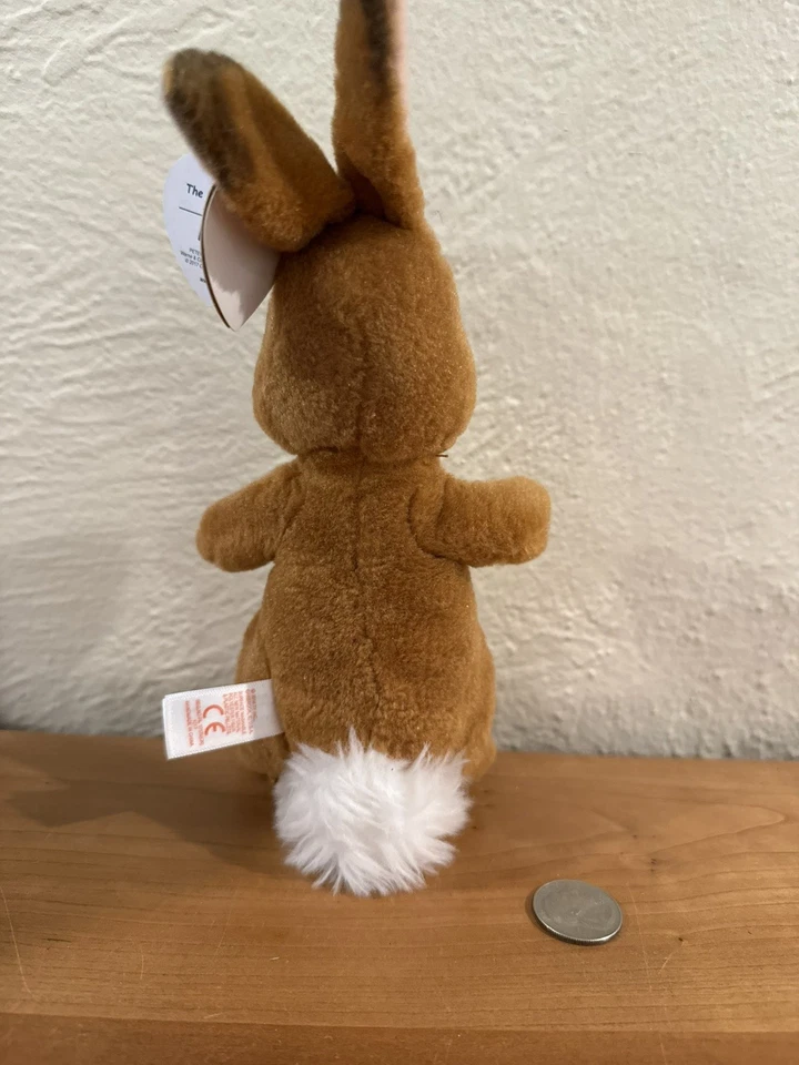 TY Peter Rabbit Plush Brown Beanbag Easter Decor 9" Heart Tag No Coat - Image 4 of 4
