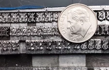 Antique Metal Letterpress Printing Type 18pt Ecclesiastic Typefounders Phnx D83